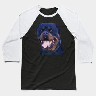 Rottweiler Pooch Smiling BR Baseball T-Shirt